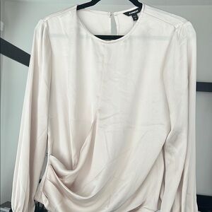 Express Cream Ruched Blouse